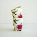 Floral mug bird & pink 4