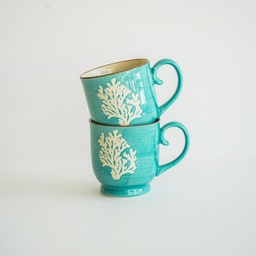 [Home0018] Colored ceramic mug coral